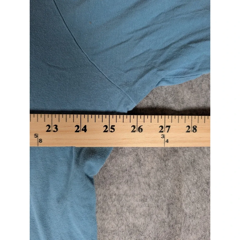 The North Face Mens Long Sleeve Graphic T-Shirt Blue Standard Fit Cotton XXL